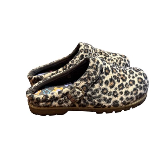 Leopard Print Clogs With Adjustable Strap By L'Amour Girls size 2 - Picture 2 of 8
